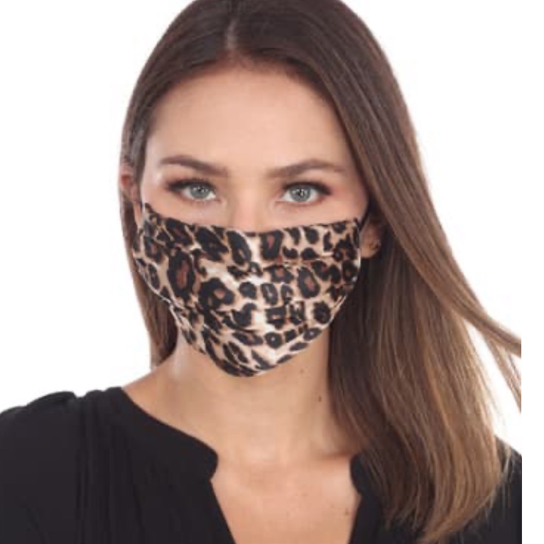 Cheetah Print Satin Face Mask